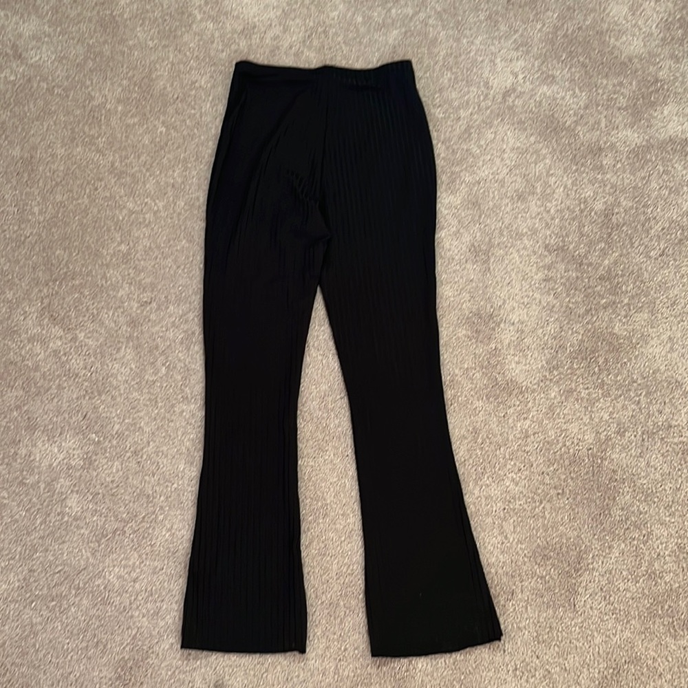 Black flare leggings